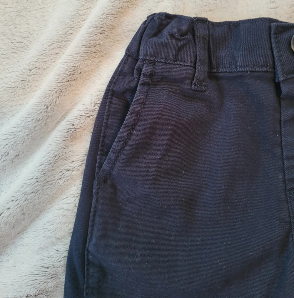 The Children's Place Unisex 9-12 Months Navy Blue Pull-On Cotton Shorts